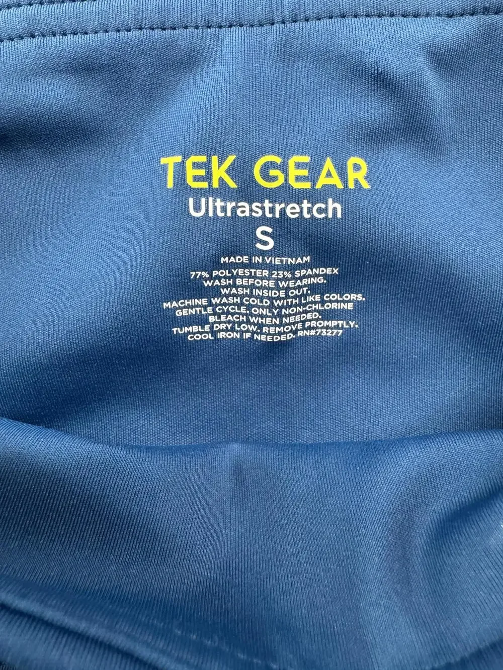 Tek Gear Leggings Womens Small Blue High Rise Ankle Pockets Yoga Gym